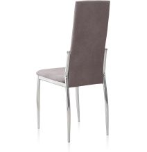 Pack de 6 Sillas Tapizadas para Salón y Comedor – Acabado Marengo en Aluminio, Medidas: 43 cm x 48 cm x 99,5 cm