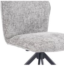 Pack de 2 Sillas Tapizadas en Tela Gris, Patas Negras, Asiento y Respaldo Ergonómicos y Acolchados Medidas 63x48x93 cm