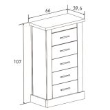 Pack de Dormitorio con Cabecero de 160 x 120 cm + 2 Mesitas de Noche + Sinfonier | Color Cambria y Blanco